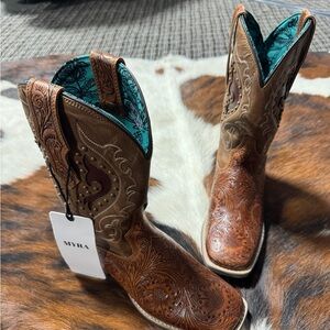 Myra Bag Brown and Tan Heeled Boots